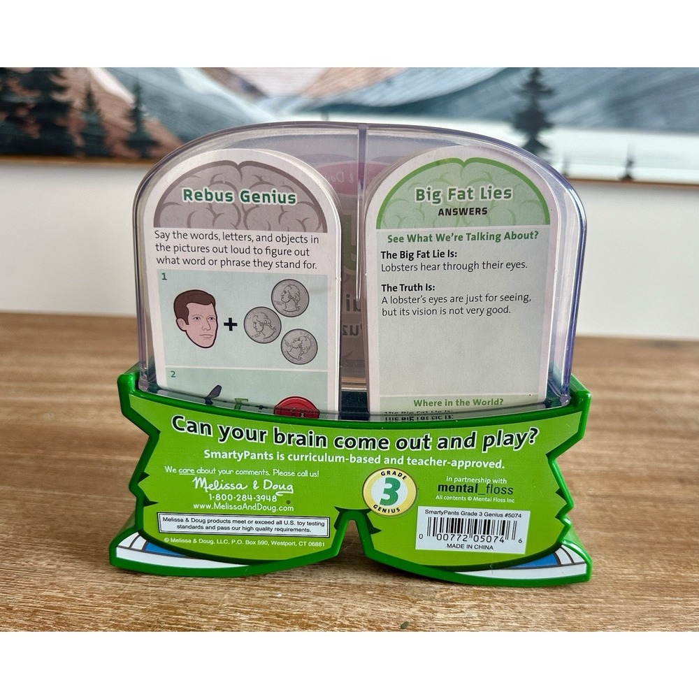 Melissa & Doug SMARTY PANTS Grade 3 Genius 120 Brain Building Cards - Picture 2 of 2